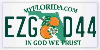 FL license plate EZGD44