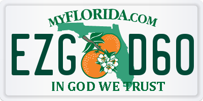 FL license plate EZGD60