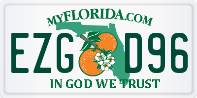 FL license plate EZGD96