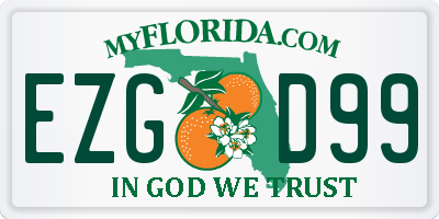 FL license plate EZGD99