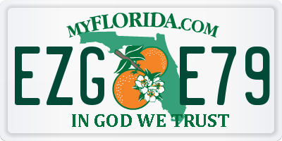 FL license plate EZGE79