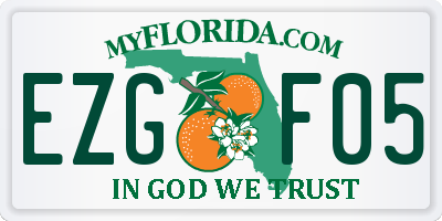 FL license plate EZGF05