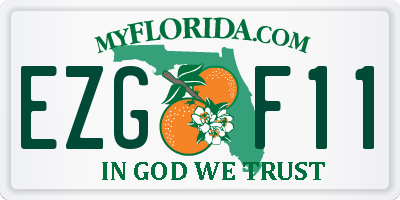 FL license plate EZGF11