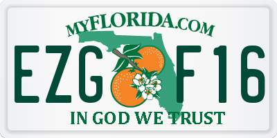 FL license plate EZGF16