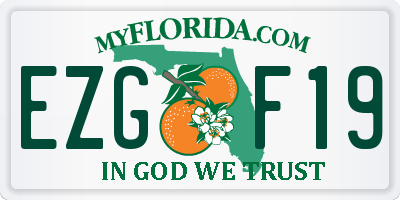 FL license plate EZGF19