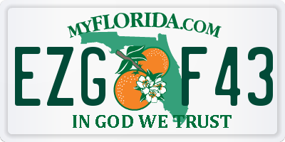 FL license plate EZGF43