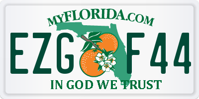 FL license plate EZGF44