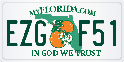 FL license plate EZGF51