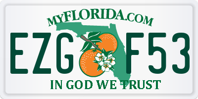 FL license plate EZGF53
