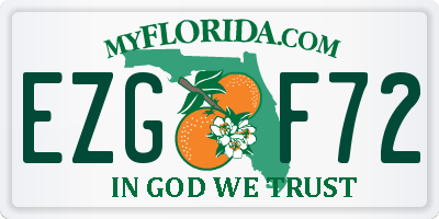 FL license plate EZGF72