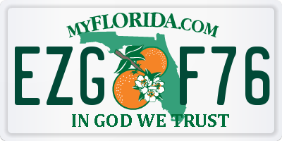 FL license plate EZGF76