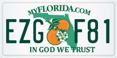 FL license plate EZGF81