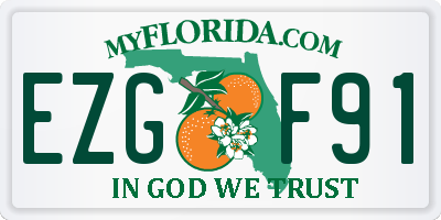 FL license plate EZGF91