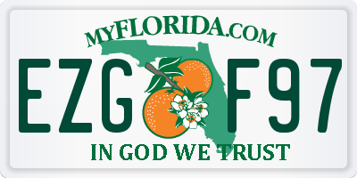 FL license plate EZGF97