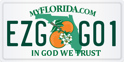 FL license plate EZGG01