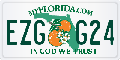 FL license plate EZGG24