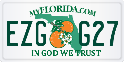 FL license plate EZGG27
