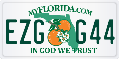 FL license plate EZGG44