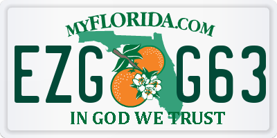 FL license plate EZGG63