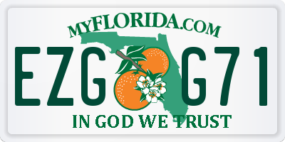 FL license plate EZGG71