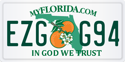 FL license plate EZGG94