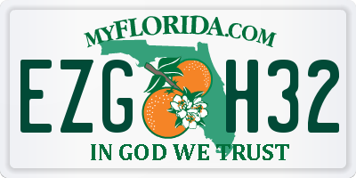 FL license plate EZGH32