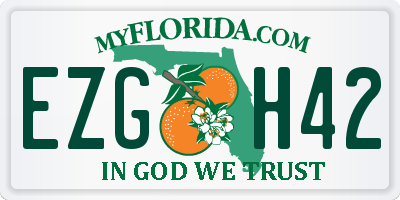 FL license plate EZGH42
