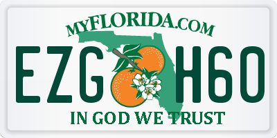 FL license plate EZGH60