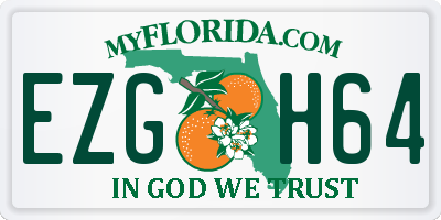 FL license plate EZGH64
