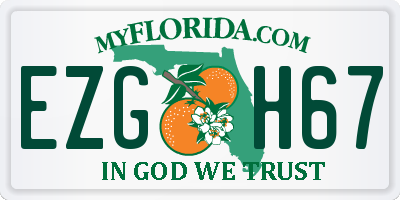 FL license plate EZGH67