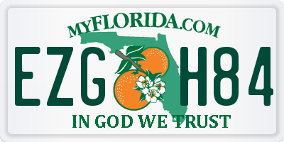 FL license plate EZGH84