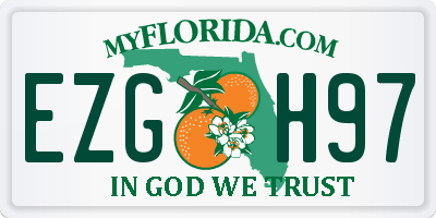 FL license plate EZGH97