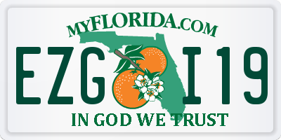 FL license plate EZGI19