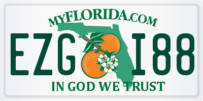 FL license plate EZGI88