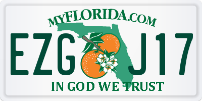 FL license plate EZGJ17