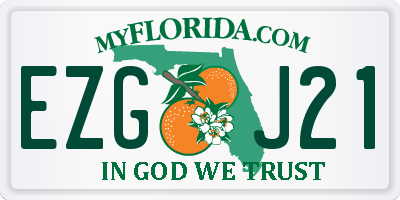 FL license plate EZGJ21