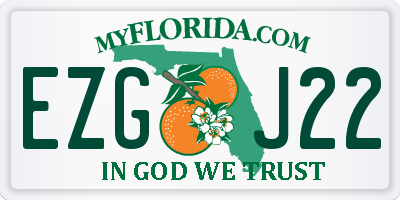 FL license plate EZGJ22