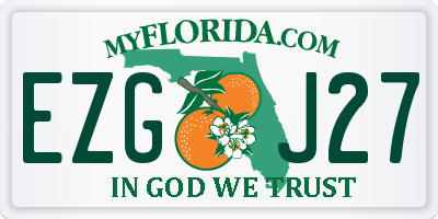 FL license plate EZGJ27