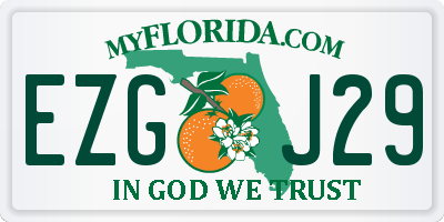 FL license plate EZGJ29