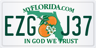 FL license plate EZGJ37