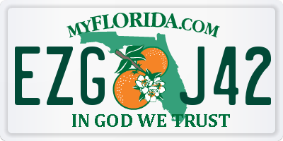 FL license plate EZGJ42