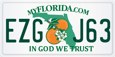 FL license plate EZGJ63