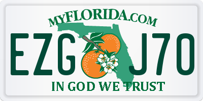 FL license plate EZGJ70