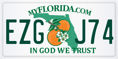 FL license plate EZGJ74