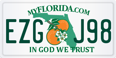 FL license plate EZGJ98