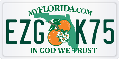 FL license plate EZGK75