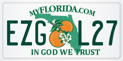 FL license plate EZGL27