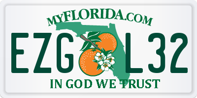 FL license plate EZGL32