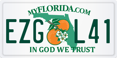 FL license plate EZGL41