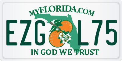 FL license plate EZGL75